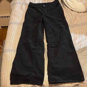 Divided Black Corduroy Pants